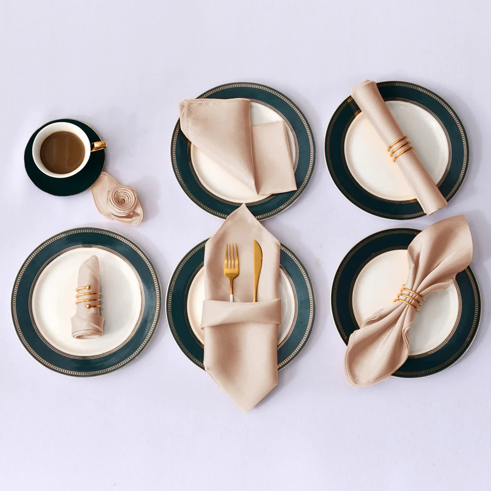 Elansilk Hemstitched Satin Napkins
