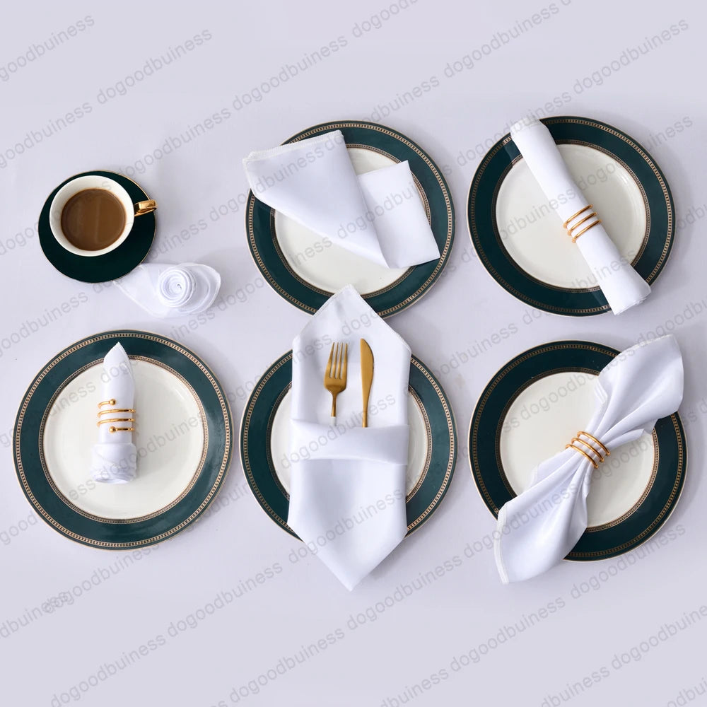 Elansilk Hemstitched Satin Napkins