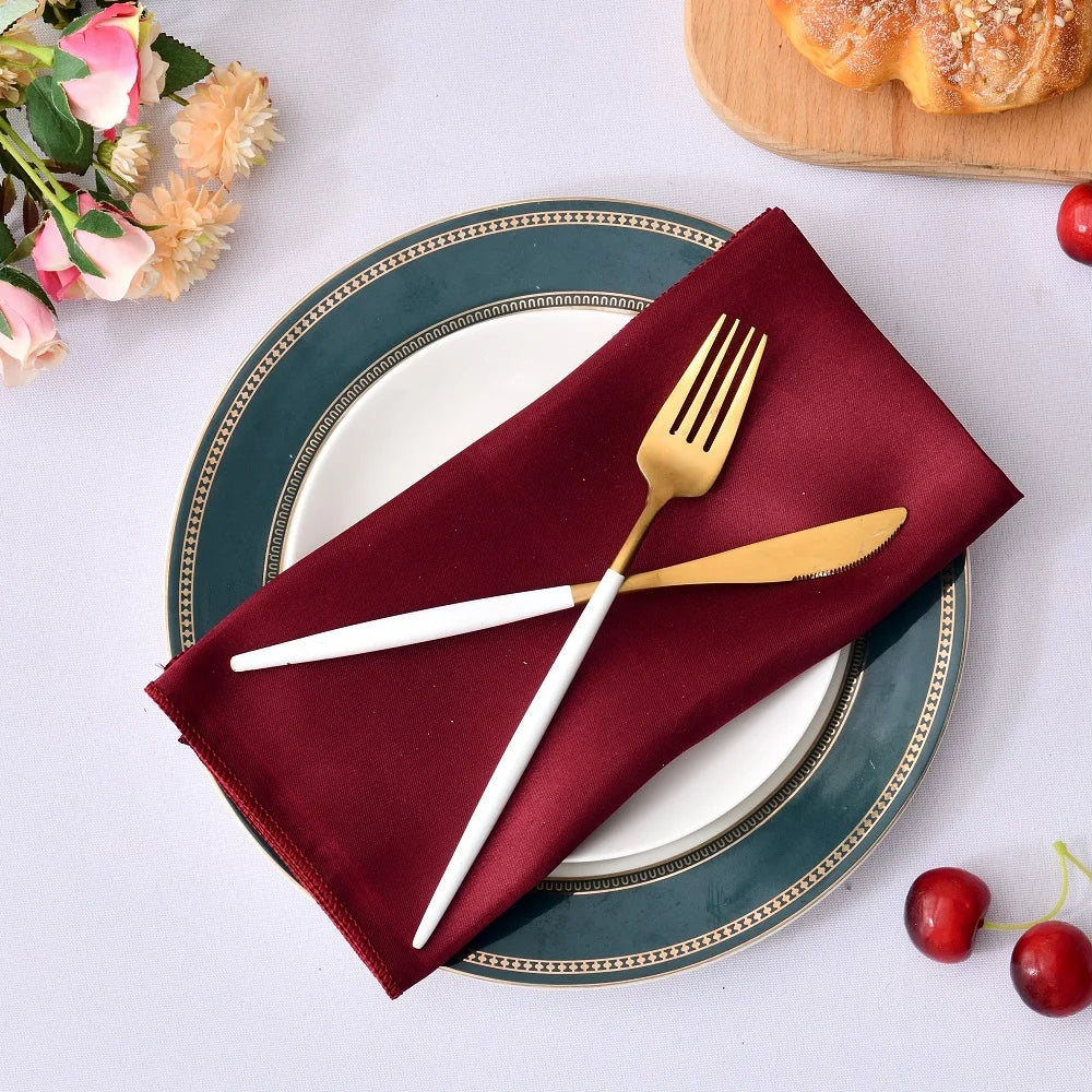 Elansilk Hemstitched Satin Napkins