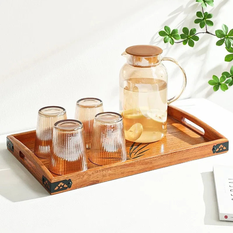 Tokyo Wooden Tray - Rectangular Dessert & Tea Tray