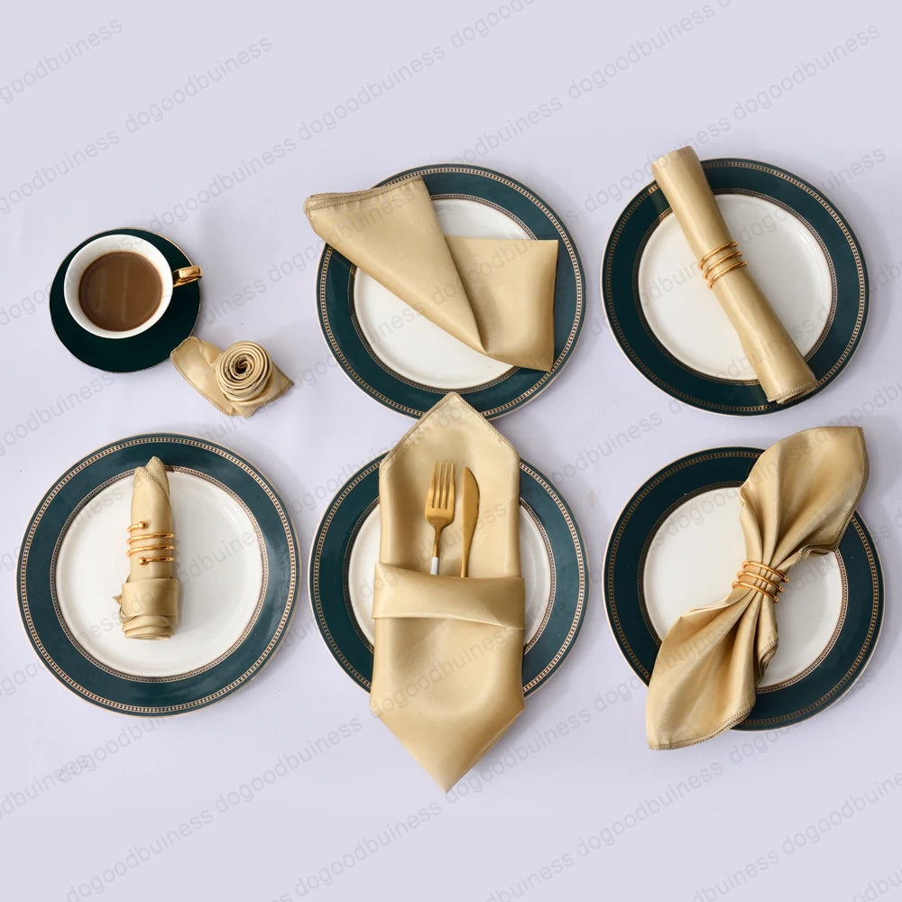 Elansilk Hemstitched Satin Napkins