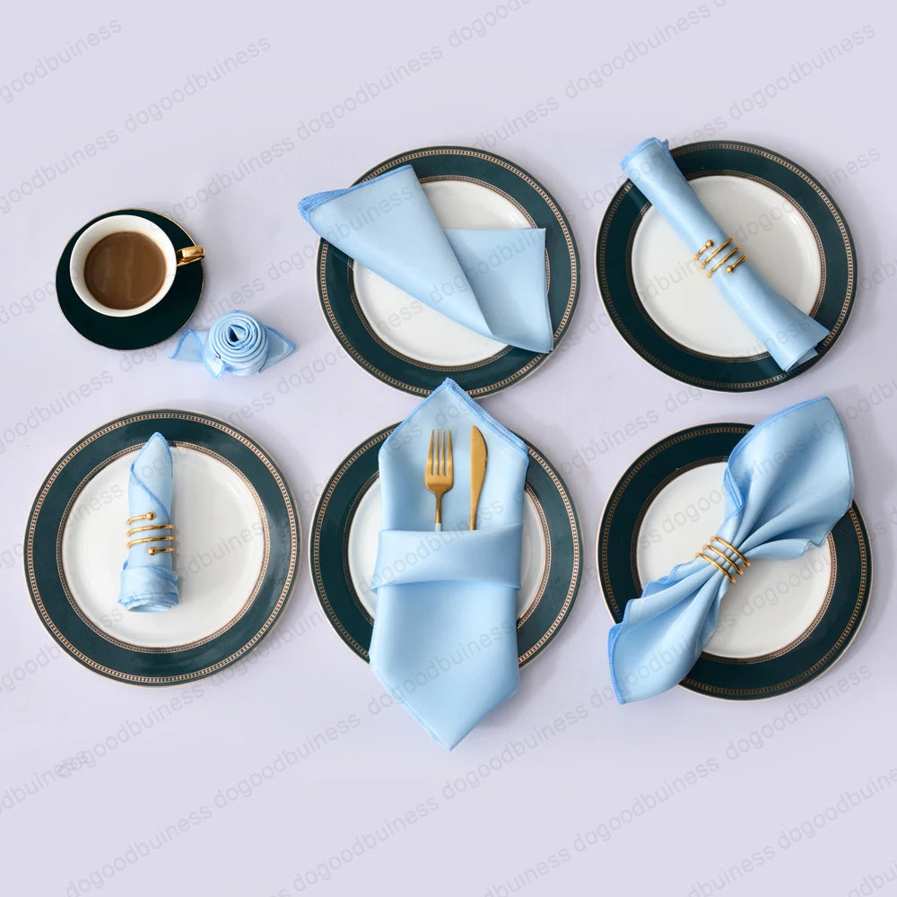 Elansilk Hemstitched Satin Napkins