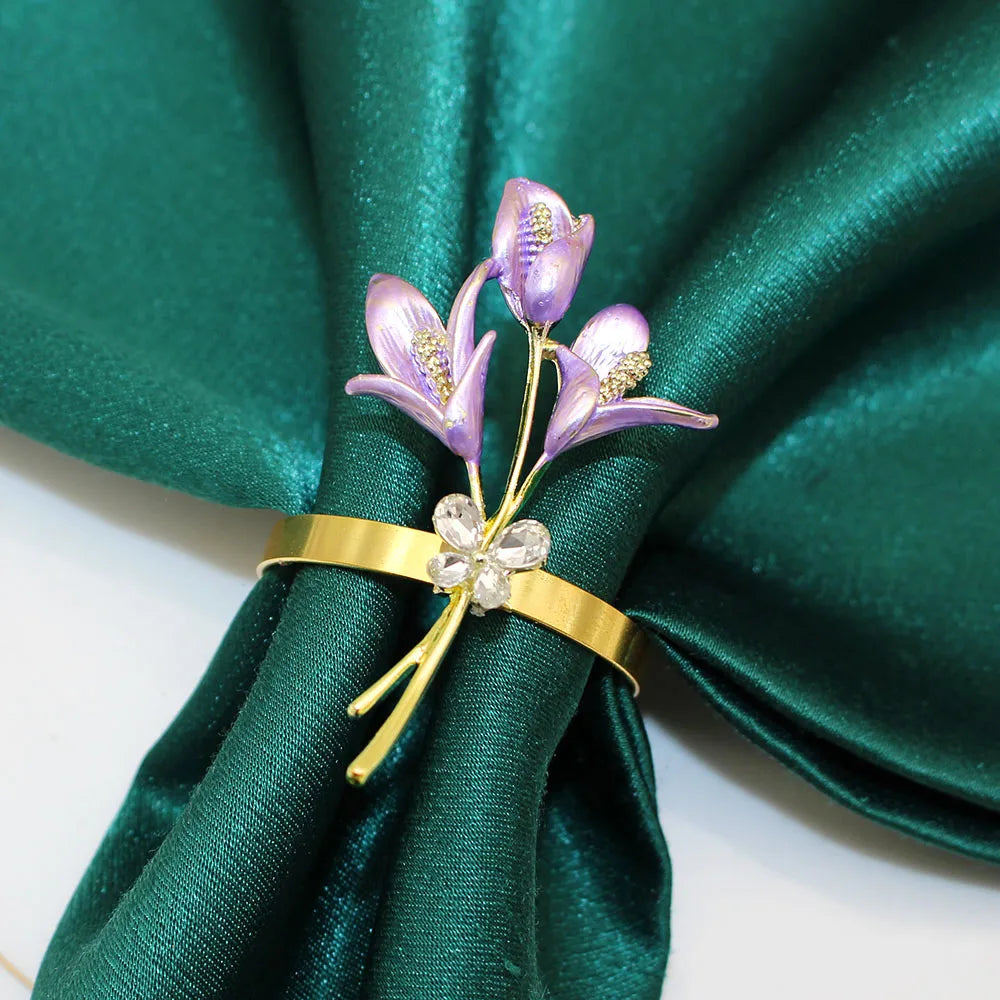 LilyBloom Napkin Rings - set of 6