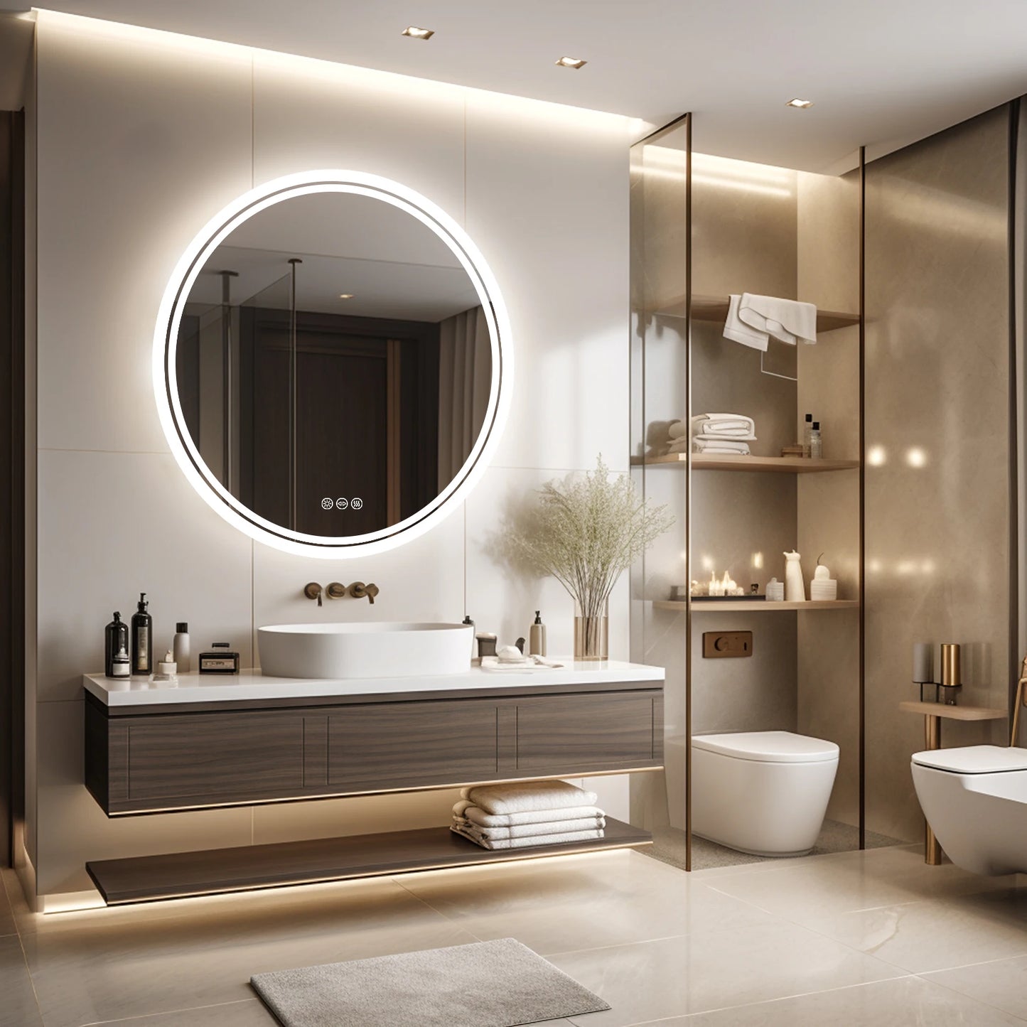 LumiGlow Aura – Luxury LED Backlit Bathroom Mirror