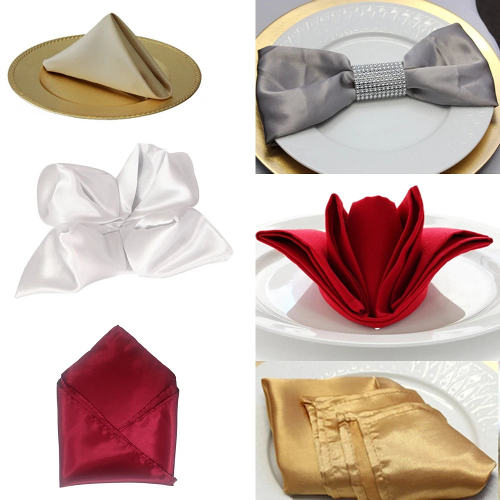 Elansilk Hemstitched Satin Napkins