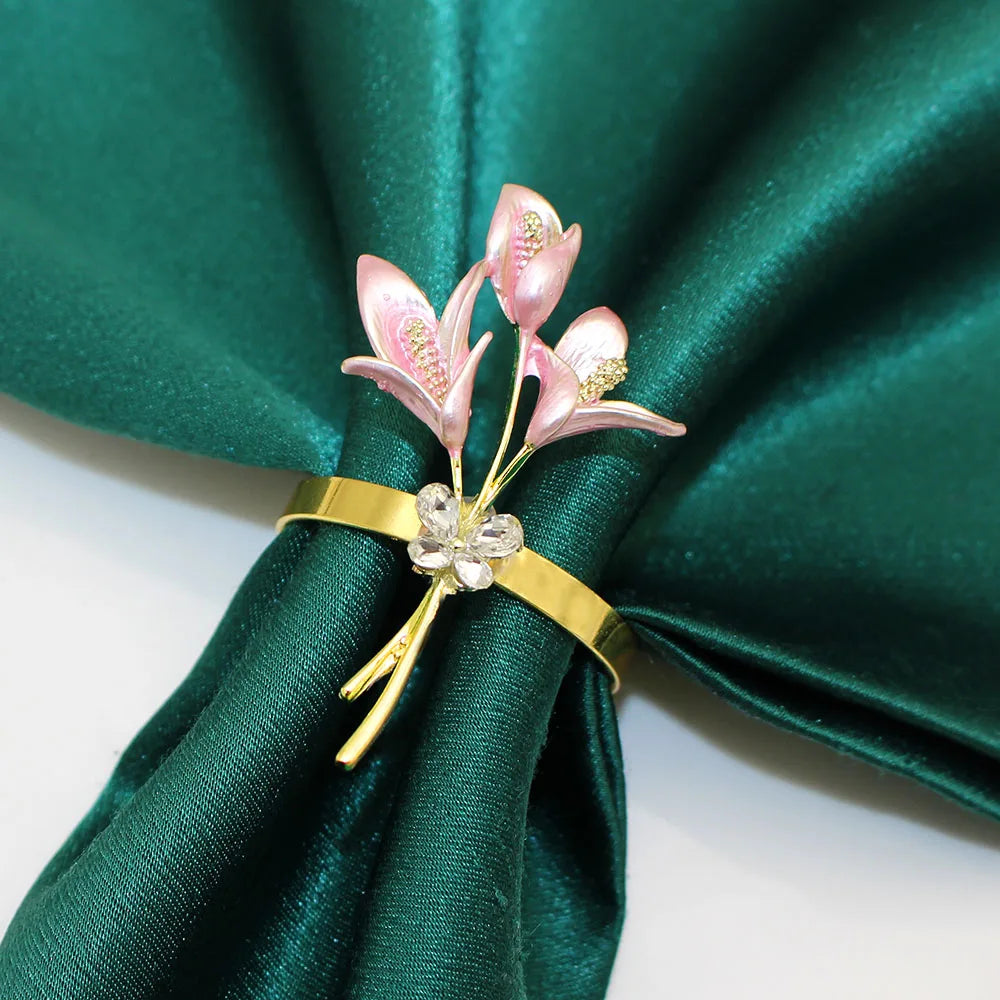 LilyBloom Napkin Rings - set of 6