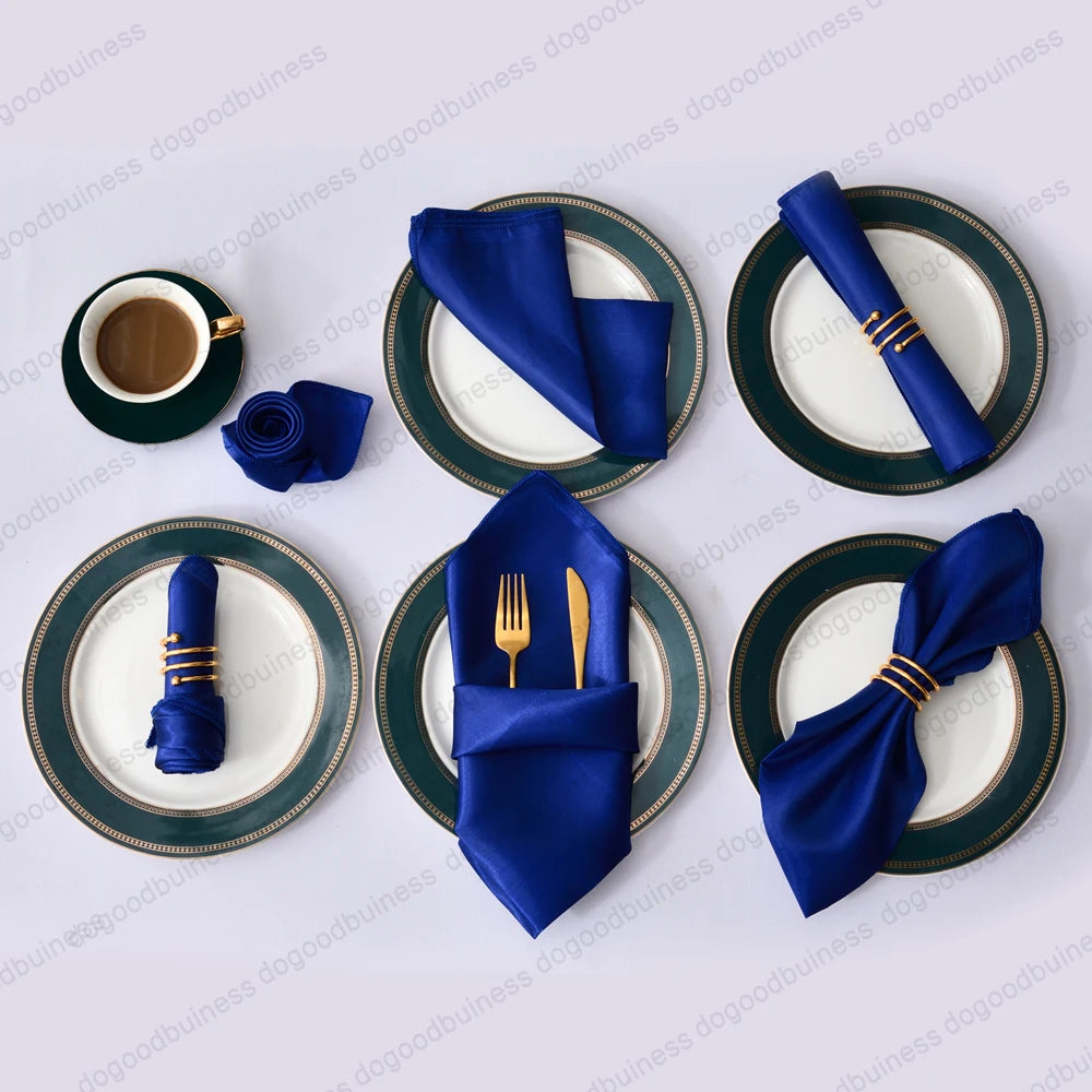 Elansilk Hemstitched Satin Napkins
