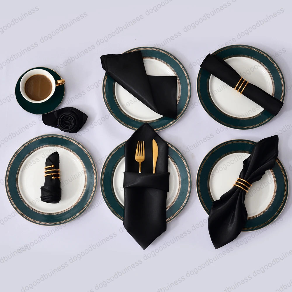 Elansilk Hemstitched Satin Napkins