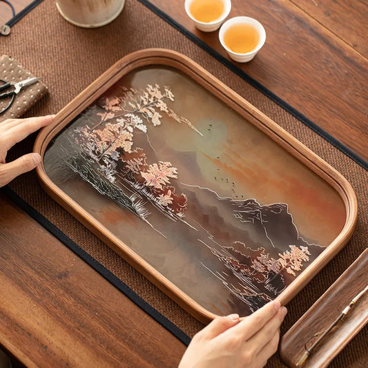 Kiyomizu Glass Tea Tray