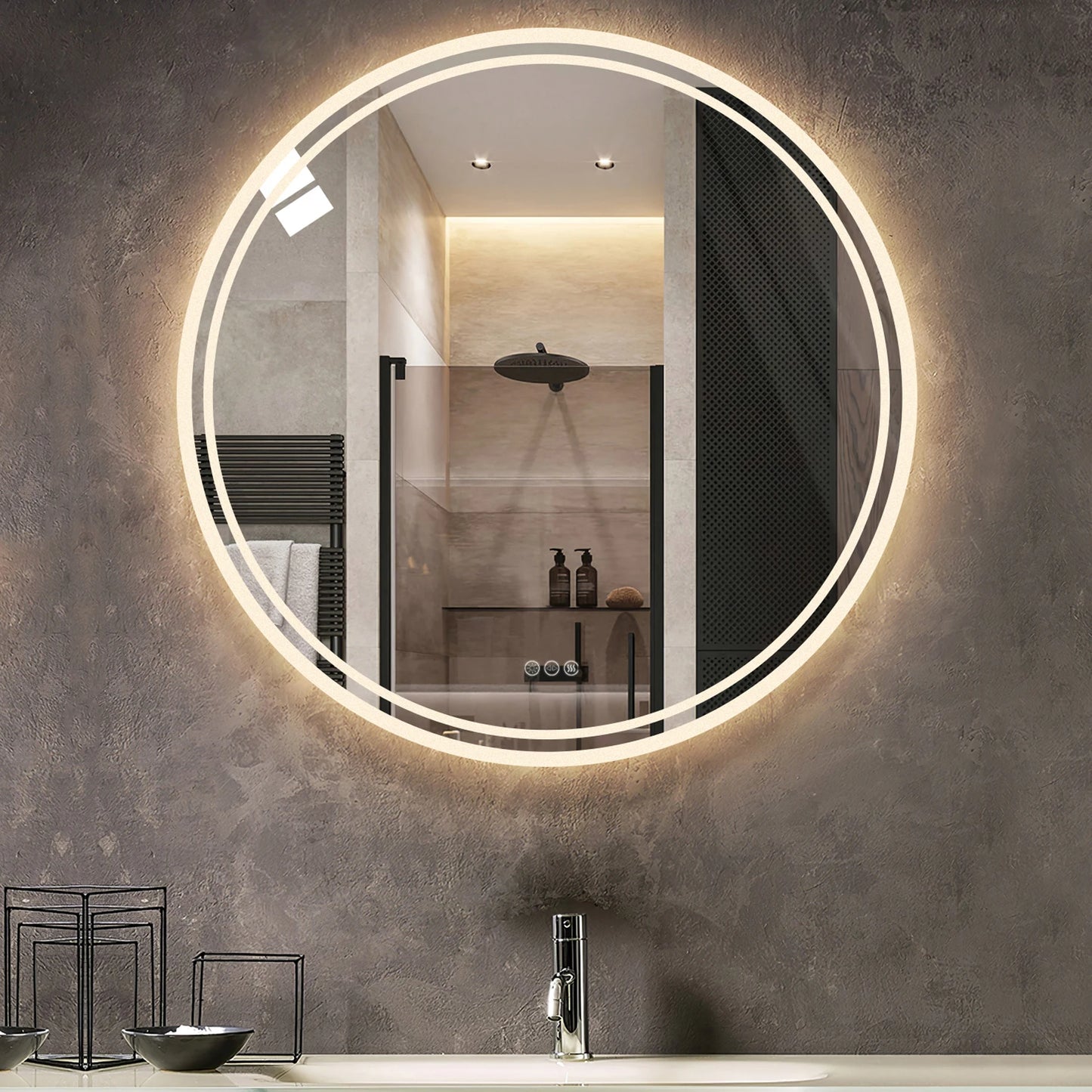 LumiGlow Aura – Luxury LED Backlit Bathroom Mirror