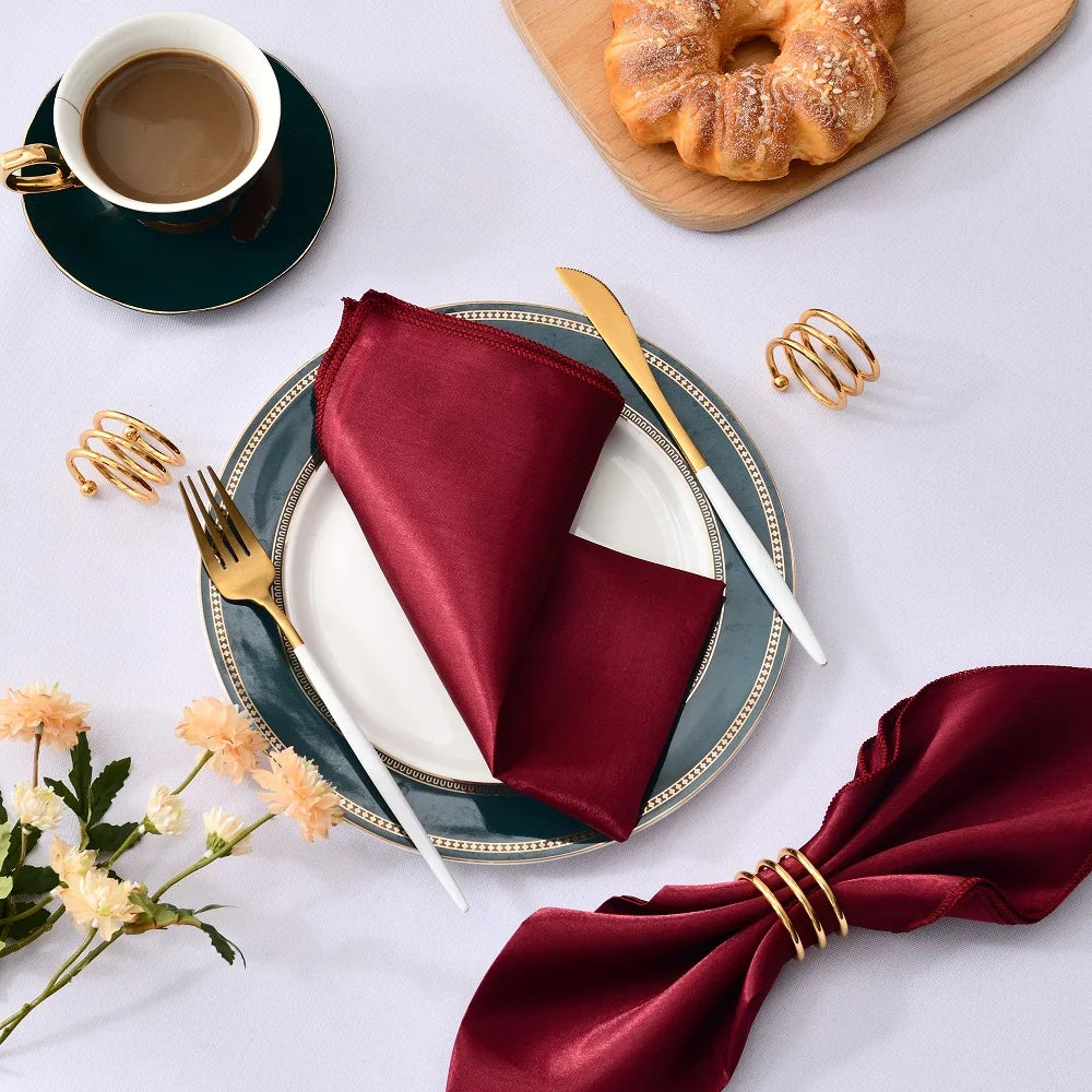Elansilk Hemstitched Satin Napkins
