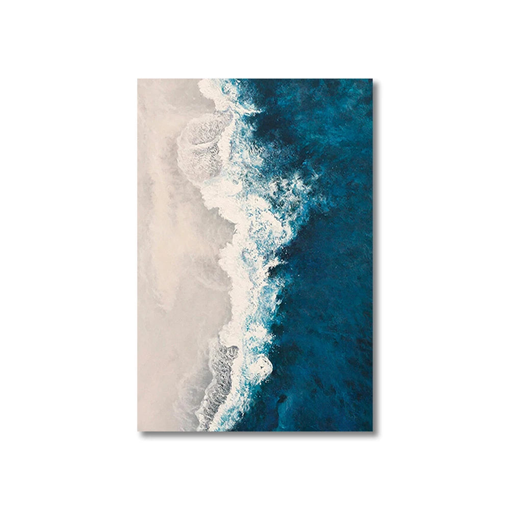 Azure Horizon – Large Coastal Canvas Art