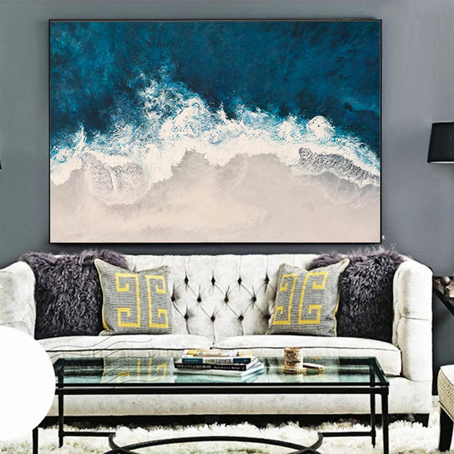 Azure Horizon – Large Coastal Canvas Art