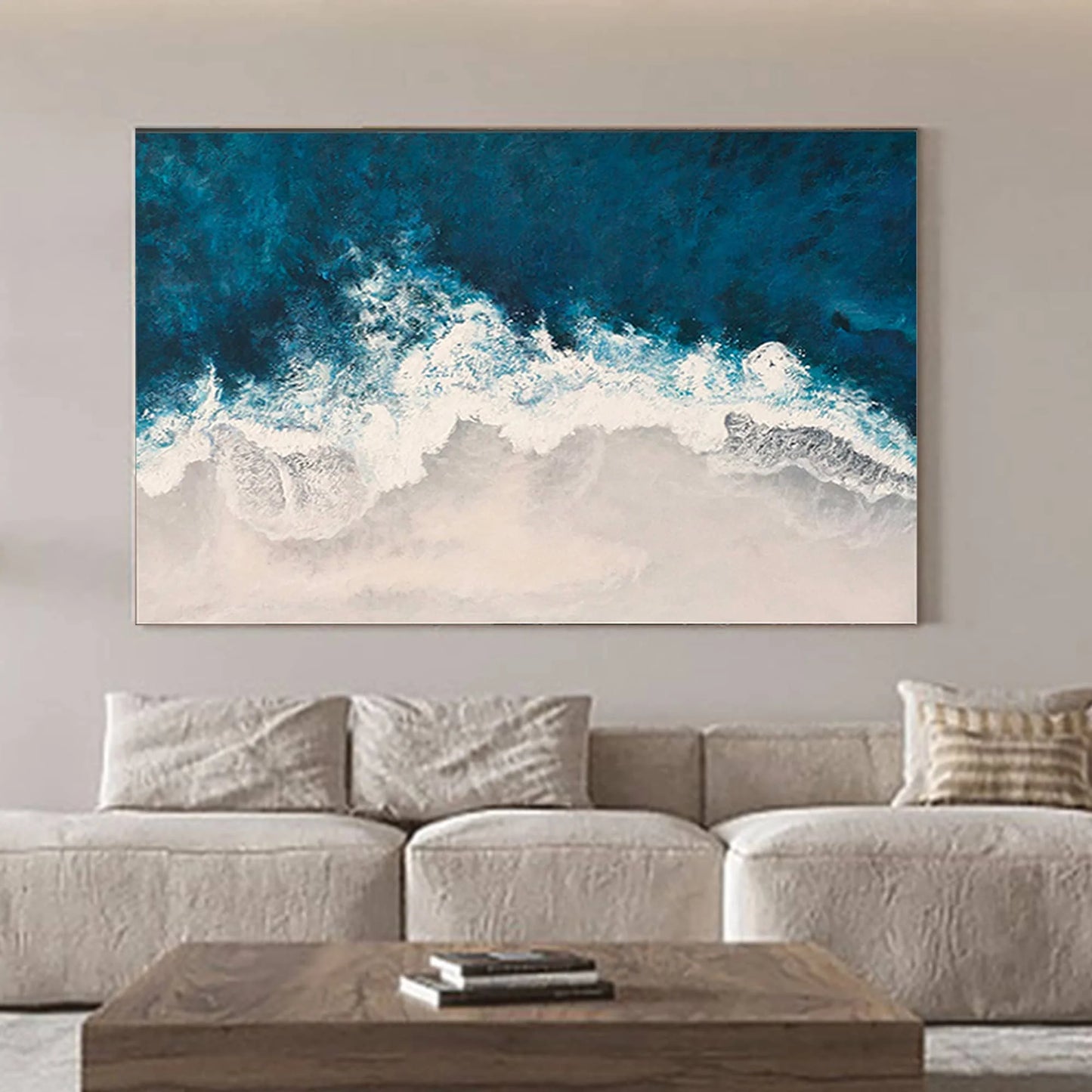 Azure Horizon – Large Coastal Canvas Art