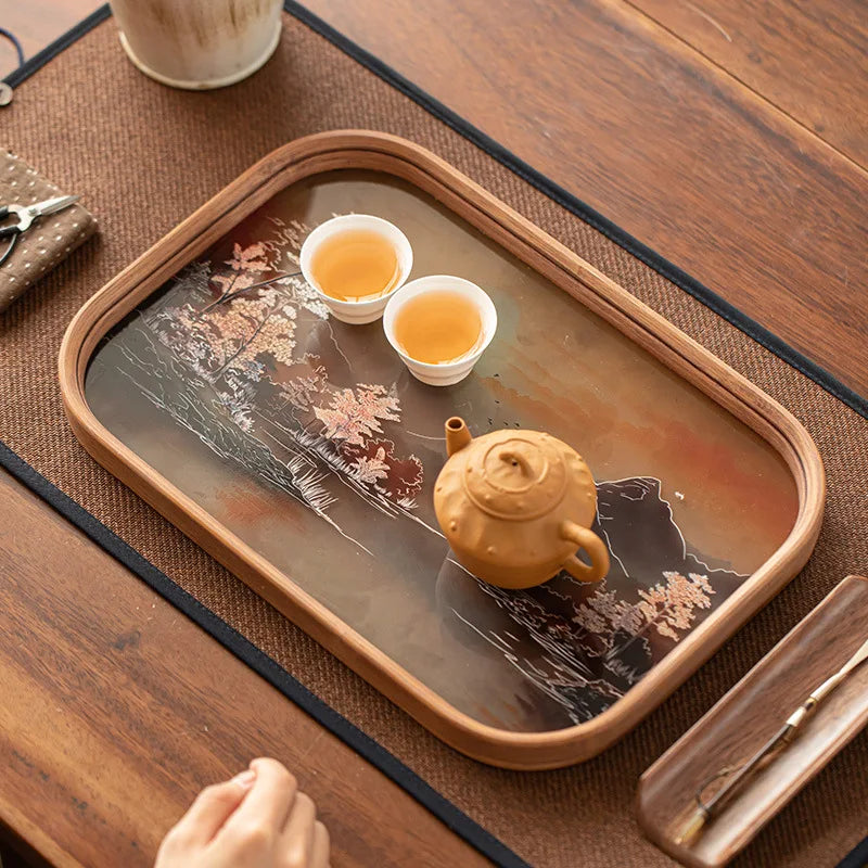 Kiyomizu Glass Tea Tray