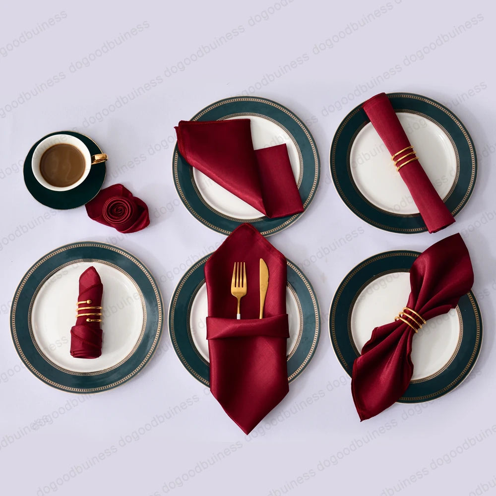 Elansilk Hemstitched Satin Napkins