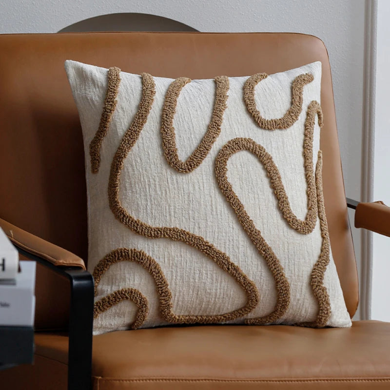 BohoWeave Chenille Geometric Pillow Cover