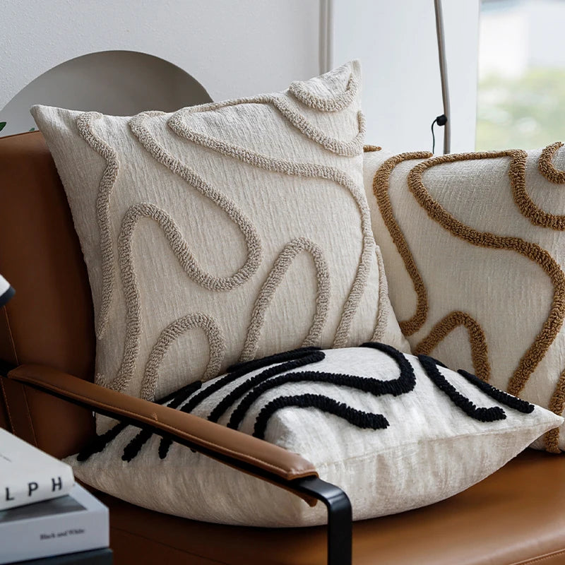 BohoWeave Chenille Geometric Pillow Cover