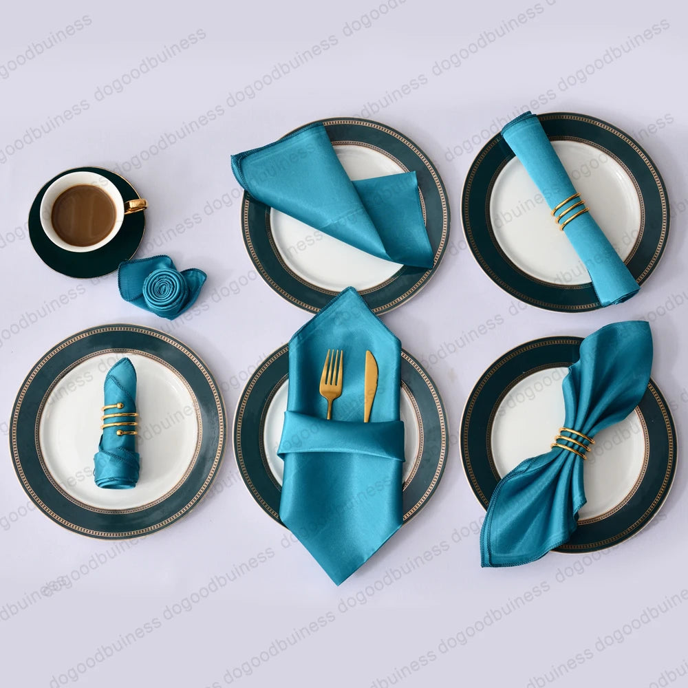 Elansilk Hemstitched Satin Napkins