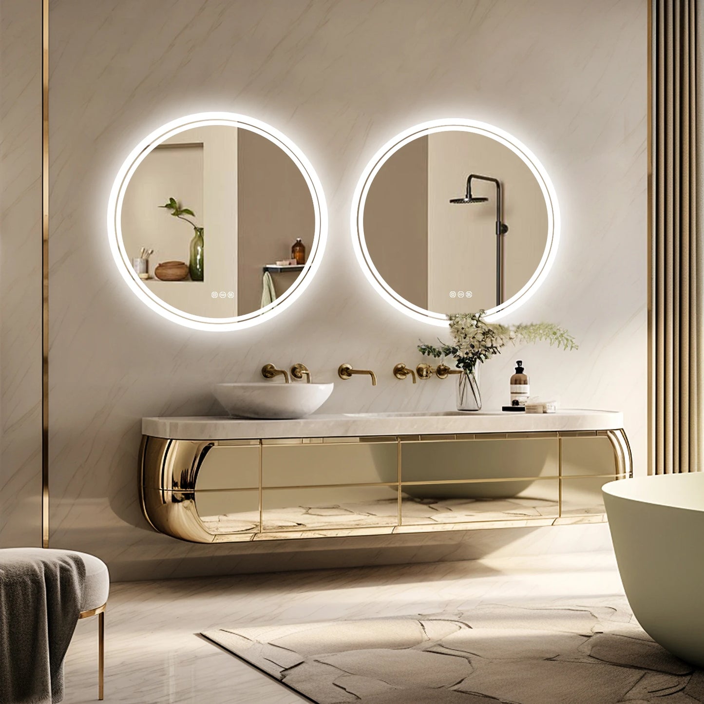 LumiGlow Aura – Luxury LED Backlit Bathroom Mirror