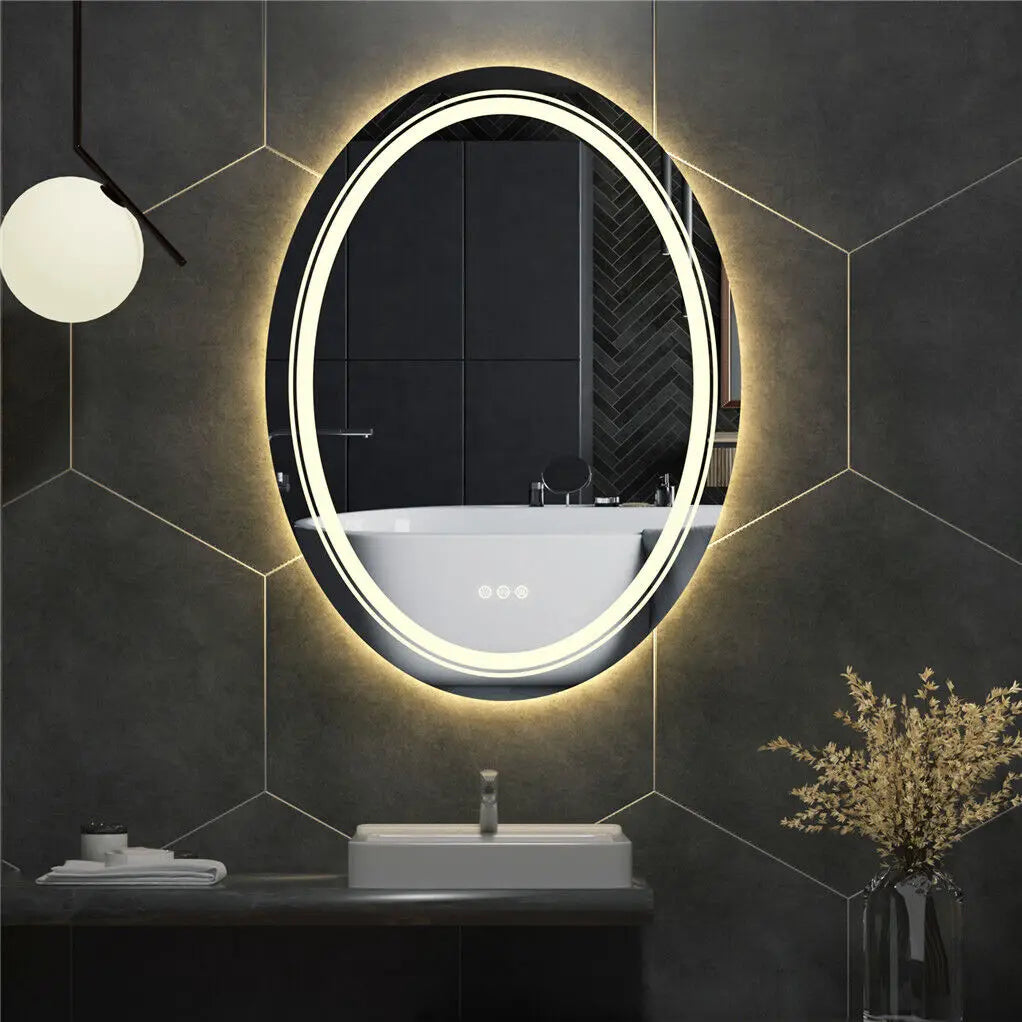 VIVORO - Dual-Lit Oval LED Mirror