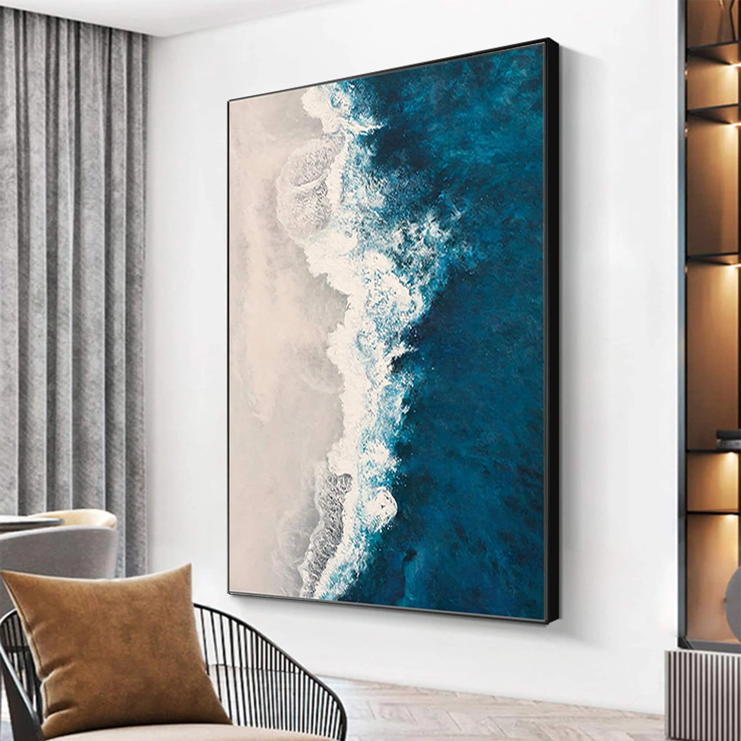 Azure Horizon – Large Coastal Canvas Art