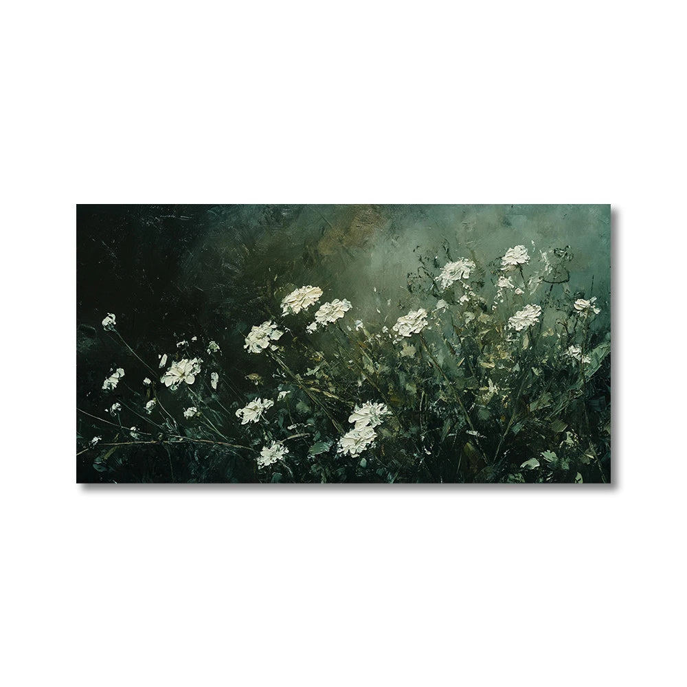 Verdant Bloom – Textured Floral Canvas Art