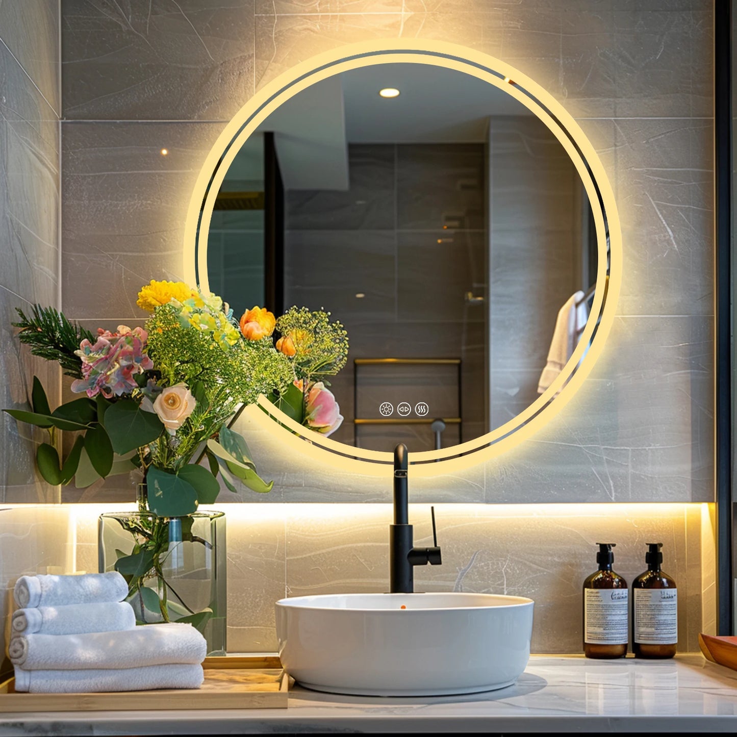 LumiGlow Aura – Luxury LED Backlit Bathroom Mirror