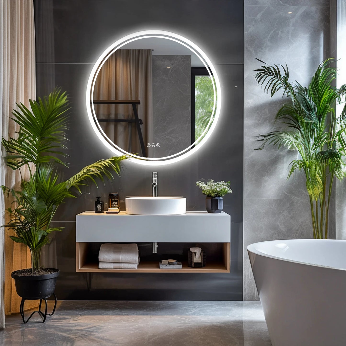 LumiGlow Aura – Luxury LED Backlit Bathroom Mirror