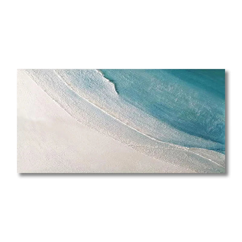 Azure Tide – Textured Ocean Canvas Art