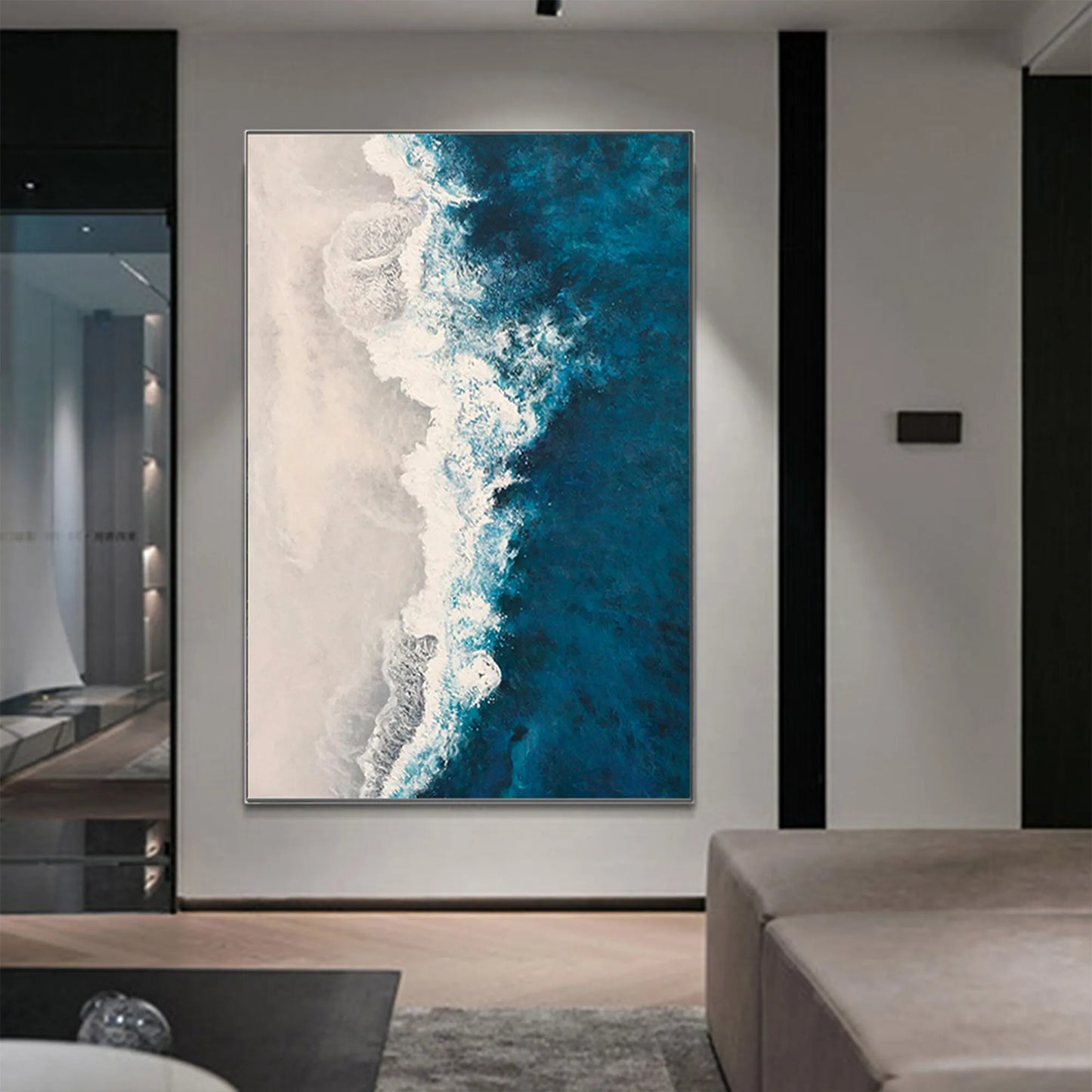 Azure Horizon – Large Coastal Canvas Art