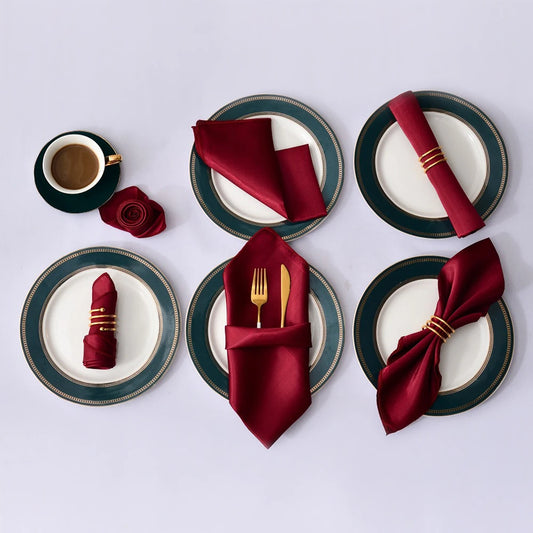 Elansilk Hemstitched Satin Napkins