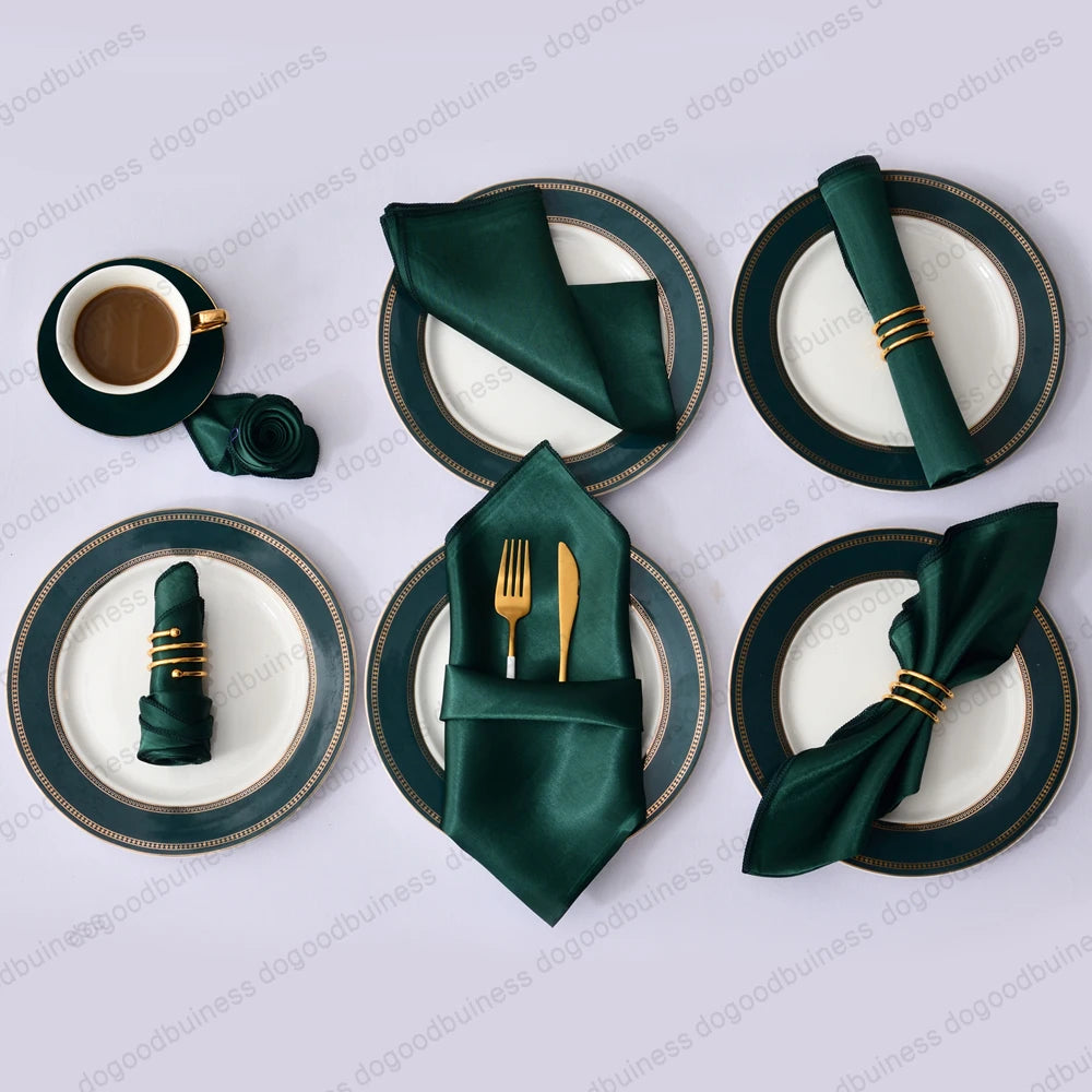 Elansilk Hemstitched Satin Napkins