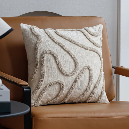 BohoWeave Chenille Geometric Pillow Cover